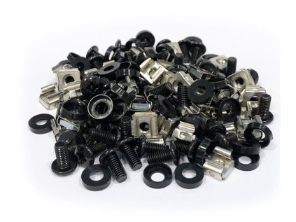 DATACOM Montážní sada M6 (50ks / bal.) - 12mm BLACK