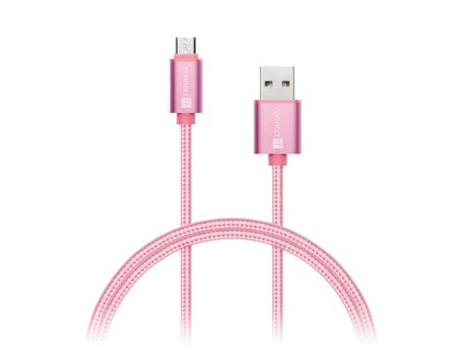 connect it wirez premium metallic micro usb datovy kabel ruzovo zlaty 1 m ien248331