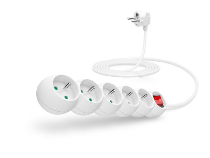 connect it prodluzovaci kabel 230 v 5 zasuvek 3m s vypinacem bily ien287656