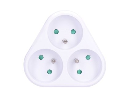 solight rozbocka 3x 10a trojuhelnik bila ien474284