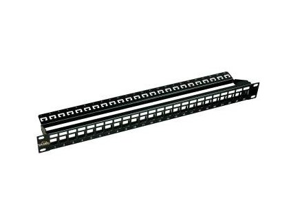 solarix patch panel univerzalni modularni neosazeny 24 portu cerny 1u sx24m 0 stp bk uni ien155917