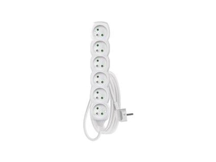 EMOS Prodlužovací kabel 3 m / 6 zásuvek / bílý / PVC / 1,5 mm2