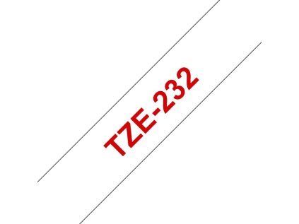 brother tz 232 bila cervena 1 ks 12mm laminovana ien57519