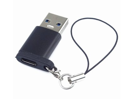 premiumcord adapter usb3 0 a male usb c female cerny s ockem na zaveseni ien404970