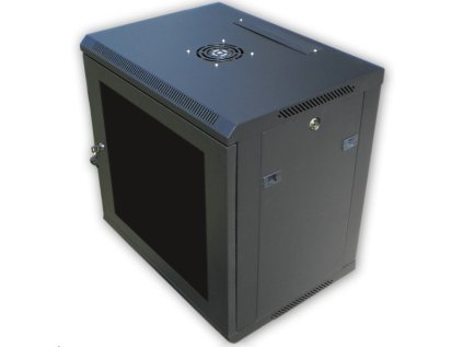 datacom 19 rozvadec 12u 450 mm bk sklo cerny ien371238