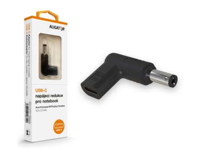 USB-C napájecí redukce 5,5 x 2,1 mm pro notebooky Acer/Compaq/HP/Fujitsu/Toshiba