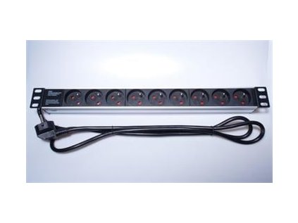 premiumcord panel napajeci 1u do 19 racku 9x230v 2m kabel ien220448