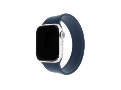 elasticky silikonovy reminek fixed silicone strap pro apple watch 42 44 45mm velikost xs modry ien434020