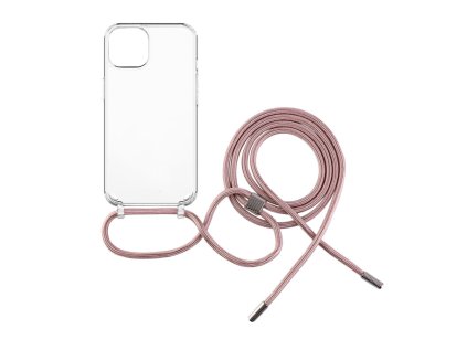 pouzdro fixed pure neck s ruzovou snurkou na krk pro apple iphone 14 plus ien520486