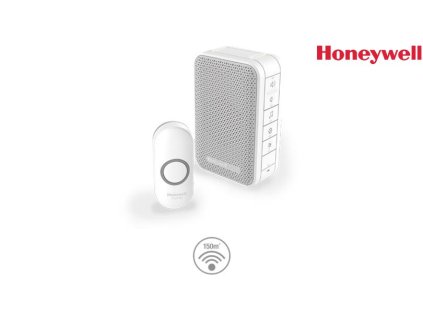 Honeywell Home DC313N bezdrátový zvonek Series 3, 6 melodií, přenosná základna, design. tlačítko