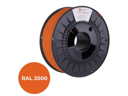 tiskova struna filament c tech premium line pla zlutooranzova ral2000 1 75mm 1kg ien444465