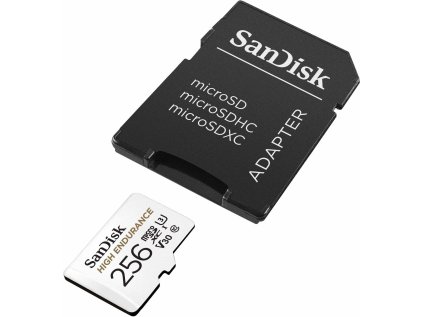 sandisk high endurance microsdxc 256gb 100mb s uhs i u3 class 10 adapter ien444169