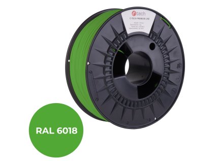 tiskova struna filament c tech premium line pla zelenozluta ral6018 1 75mm 1kg ien444471