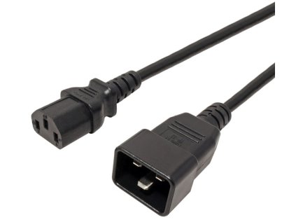 PremiumCord Kabel síťový propojovací 230V 10A 2m, konektory IEC 320 C13 - IEC 320 C20