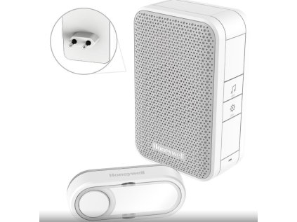 honeywell home dc312sp2usb bezdratovy zvonek series 3 6 melodii zakladna do zasuvky s usb nabijeckou ien504534