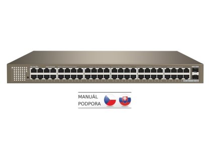 tenda teg1050f 48x gigabit s sfp 48x rj45 2x sfp fanless bez ventilatoru rackmount vlan 6kv ien407704