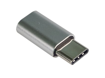 PremiumCord Adaptér USB-C/male - USB2.0 Micro-B/female, stříbrný