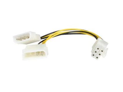 redukce napajeci 5 25 molex 6 pin pro pci e graficke karty ien87560