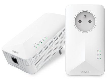 Strong sada 2x adaptérů Powerline 1000 WF DUO FRV2/ Powerline 1000 Mbit/s/ Wi-Fi 1200 Mbit/s/ 2x LAN/ bílý