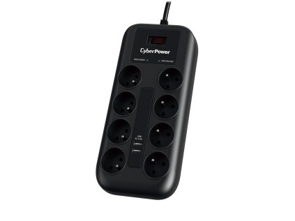 CyberPower Surge Buster™ 8 zásuvek,2xUSB, 1.8m