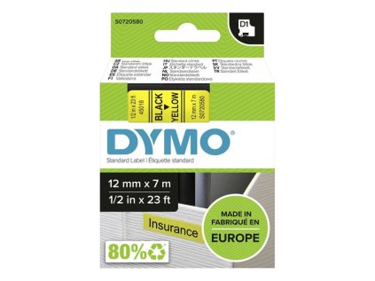 paska do stitkovace dymo d1 45018 s0720580 cerny tisk zluty podklad 7m 12mm ien459417