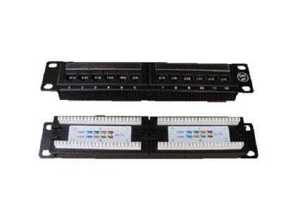 DATACOM PATCH PANEL 10" 12p. UTP cat.5e 1U
