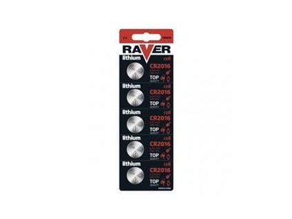 lithiova knoflikova baterie raver cr2016 5ks ig441958