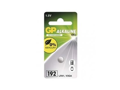 Alkalická knoflíková baterie GP 192F (LR41)