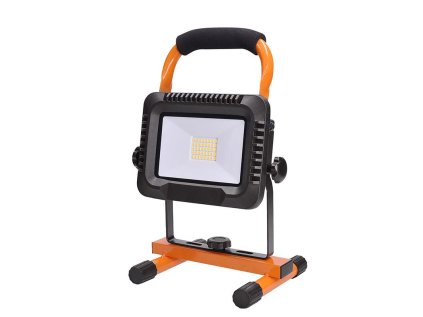 solight led reflektor 20w prenosny nabijeci 1600lm oranzovo cerny ien473009