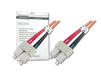 digitus fiber optic patch cord sc to scmultimode 50 125 duplex length 1m ien194471