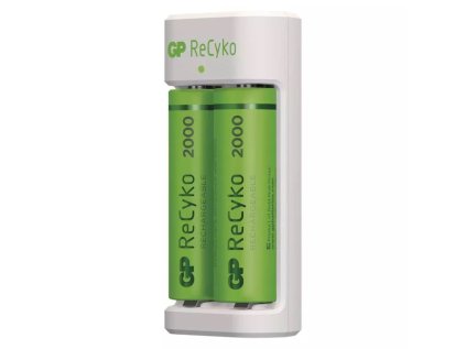 Nabíječka baterií GP Eco E211 + 2× AA ReCyko 2000