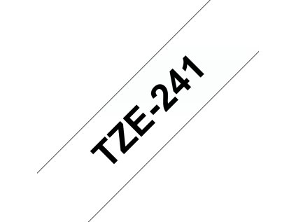 brother tze 241 bila cerna 18mm laminovana ien57542