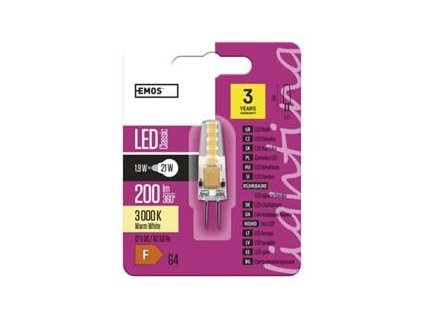 led zarovka classic jc 1 9w 12v g4 tepla bila ig431385