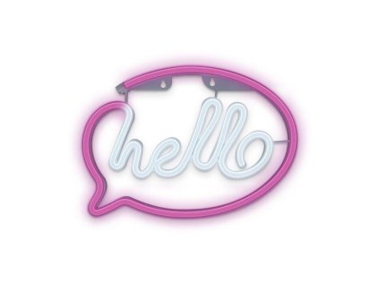 dekorativni led neon hello ruzovo bile ien515560