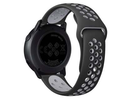 tactical double silikonovy reminek pro xiaomi amazfit pace black grey cerno sedy ien326206