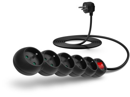 connect it prodluzovaci kabel 230 v 5 zasuvek 3m s vypinacem cerny ien431818