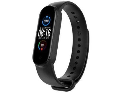 tactical silikonovy reminek pro xiaomi mi band 5 black cerny ien360992