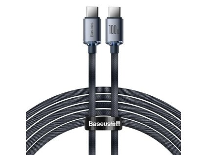 baseus crystal shine series nabijeci datovy kabel usb c usb c 100w 2m cerna ien403943