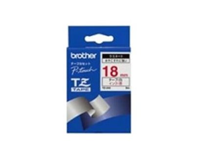 brother samolepici stitek tz 242 white red 18mm laminovana ig88538