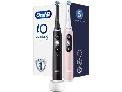 oral b io series 6 duo pack black pink sand ien409913