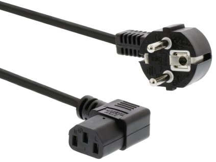premiumcord kabel sitovy 230v k pocitaci 2m iec konektor do uhlu 90 ien78344