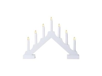 led svicen dreveny bily 29 cm 2x aa vnitrni tepla bila casovac ig449692