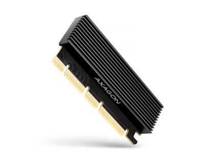 axagon pcem2 xs pcie x16 m 2 nvme m key slot adapter kryt s chladicem pro pasivni chlazeni ien505552