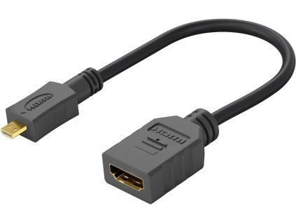 PremiumCord Flexi adaptér HDMI Typ A samice - micro HDMI Typ D samec pro ohebné zapojení