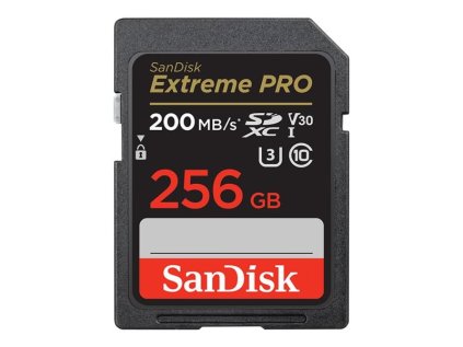 sandisk extreme pro sdxc 256gb 200 mb s c10 v30 uhs i u3 ien425007