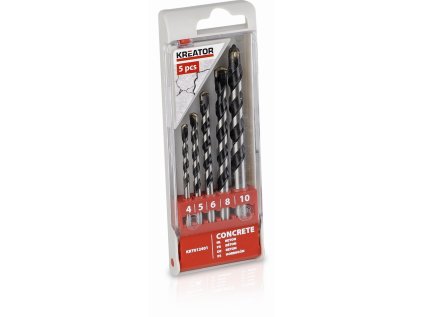 kreator krt012401 5 ks vrtaku do betonu set 4 5 6 8 10 mm ien494448