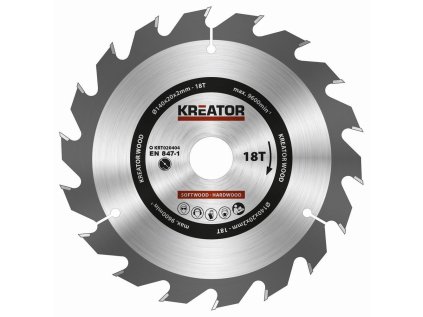 kreator krt020404 pilovy kotouc na drevo 140mm 18t ien273533