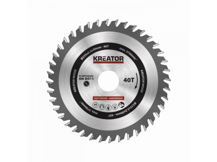 kreator krt020436 pilovy kotouc na drevo 235mm 40t ien495102