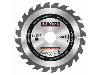 kreator krt020414 pilovy kotouc na drevo 185mm 24t ien494873