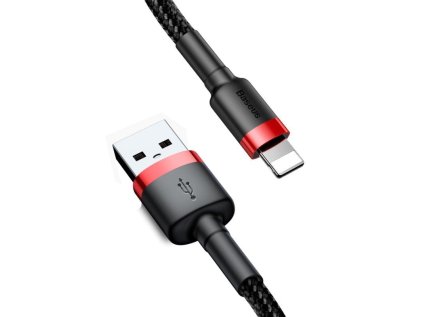 baseus cafule nabijeci datovy kabel usb na lightning 2 4a 1m cervena cerna ien412725